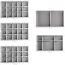 Watpot Acrylic Jewelry Box with 5 Drawers, Clear Earring Storage Organizer Display Case for Women Girls, Gray