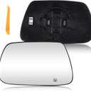 Driver Left Side Mirror Glass with Heated Fit for Jeep Grand Cherokee 2005-2010, Replacement for 5142875AA