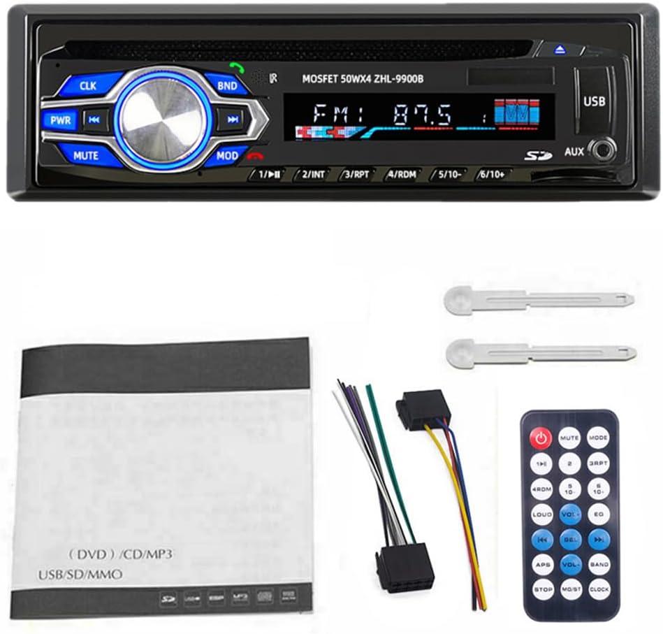 1 Din 12V Car Radio, VCD DVD CD Player Vehicle MP3 Stereo Player, Audio Stereo Receiver Support Bluetooth/FM/SD/USB/AUX/U Disk