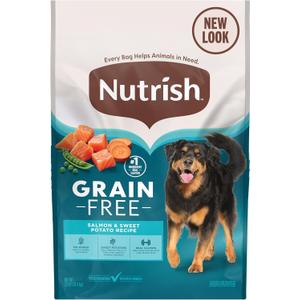Nutrish Zero Grain Dry Dog Food, Salmon & Sweet Potato Recipe, 23 Pounds, (Rachael Ray Nutrish), Best By May 12, 2026