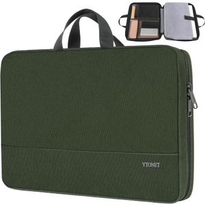 Ytonet Laptop Bag 15.6 Laptop Case Water Resistant Computer Case, Stylish Computer Cover Bag Men for Work, Travel, Office Compatible with Lenovo, Dell, HP, Asus, Midnight Green