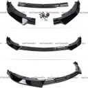 Front Lip Compatible with BMW G20 Base 3-Series 2019-2022, V Style Fits for 330e 330i, Bumper Air Dam Lower Chin Spoiler Splitter, Protection Body (Glossy Black)