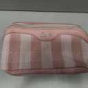 BOYATU Travel Makeup Bag Organizer Cosmetic Bag: 3 Pcs Set Make up Bags for Women with Handle - Waterproof Vegan Leather Toiletry Bags Travel Essentials Pouch with Compartments (F-03-Pink)