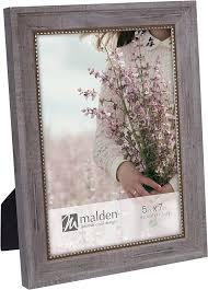 Malden International Designs 5x7 Marin Rustic Moulding Tabletop Photo Fra Grey