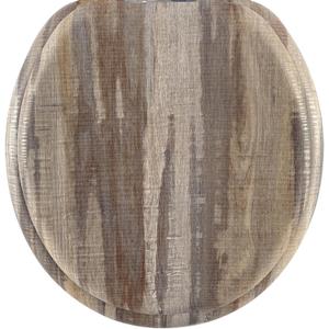Round Toilet Seat, Molded Wood Toilet Seat with Quietly Close