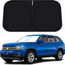D-Lumina Windshield Sun Shade for Volkswagen Atlas 2018-2025 VW Atlas Cross Sport Accessories, Front Window Sunshade Sun Visor Protector Block UV Rays Heat, Foldable 2 Layers 210T Material
