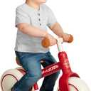 Radio Flyer Steady Start Balance Bike, Red, for Kids Ages 1-3, Pedal Free for Quick Learning, Wide Front and Dual Rear Tires, Tool-Free Adjustable Seat, Quiet Ride Wheels, Kid & Toddler Balance Bikes