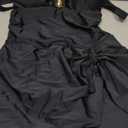 Women's One Piece Swimdress- Tummy Control Swimsuits with Skirt V Neck U Ring Bathing Suit Tie Knot Swimwear 2025 Small