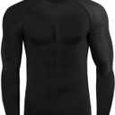 Roar BJJ Rash Guards MMA Grappling Jiu Jitsu Training No Gi Fight Wear Mens Compression Shirts (Black, M)