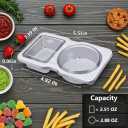 30 Sets Reusable Snack Containers Double Compartment Snackle Box Container with Lids - Leak-Proof BPA-Free Food Storage, Condiments Portion Control Dip Cups for Kids School Lunches, Meal Prep, Takeout