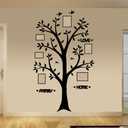 JEPART Family Photo Tree Wall Decor Wall Decals Stickers Living Room Home Decal Bed Baby Room Wall Decals, Memory Tree and Birds, Wall Stickers(H78 xW50,Black)