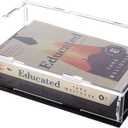 FINGERINSPIRE Acrylic Book Display Case 10.2x1.7x2.1inch Assemble Clear Acrylic Box with Black Bottom Transparent Display Cover Case for Book Display Book Protector Box for Organization