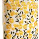 LParkin Embroidered Daisy Flower Book Sleeve with Zipper - Washable Fabric Book Cover Protector for Paperbacks & Hardcover, Gift for Book Lovers (Yellow, 11x8.5 Inch)