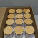 pavelle 10 oz. Clear Glass Candle Jars with Bamboo Lids for Candle Making and Storage, Airtight Sealing Mason Jars for Preservation of Spice, Powder, and More, 12 Pcs.
