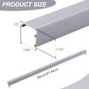 Briwooody 2 Packs Residential Threshold Cap 36'' Traditional Fixed Vinyl Cap Exterior Door Threshold Replacement for Residential Entry Door (Light Grey)