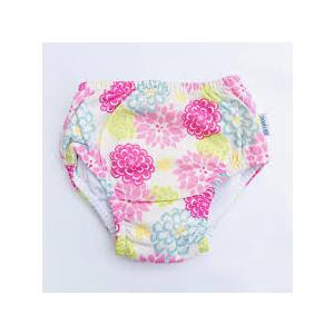 green sprouts Snap Reusable Absorbent Swimsuit Diaper, Light Pink Pinstripe, 24 Month