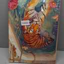 Tiger in Bathtub Canvas Wall Art Funny Animal Bathroom Painting Picture Wall Decor Maximalist Trendy Dopamine Aesthetic Poster Print Artwork for Bathroom Toilet Home Decoration, 16x24in, Canvas