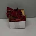 6 Pcs Burgundy Bows 8" x 16" for Christmas Tree, Large Christmas Velvet Bows with Gold Border, Waterproof Indoor Outdoor Xmas Tree Elegance Craft for Garland Swags, Lantern Outdoor Craft Decor