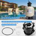 261185 Clamp Style Multi-Port Valve Compatible with Pentair Tagelus TA 100D Pool and Spa Sand Filter,2-Inch 6-Way Top Mount Control Valve