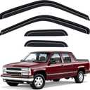 Out-Channel Window Visors Rain Guards for 1988-1999 Chevy/GMC C1500/ C2500/C3500/ K1500/ K2500/ K3500 Extended Cab, Wind Deflectors Extra Durable Vent Shade Dark Smoke Truck Accessories
