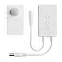 RAYZEEK Wireless Motion Sensor Controller Kit - No Wiring Mini PIR Sensor Switch 12/24VDC RF Wireless Control Led Strip Lights with Dimmable, Timer for Stairway