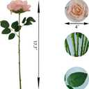 ATFL Blush Flowers,12 Pcs Blush Pink Roses,Light Pink Artificial,Flower Diameter 4'',Artificial Roses with Stems for Wedding Arrangement Centerpieces Party Home Table Decorations(Blush Pink)