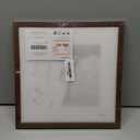 Upsimples 12x12 Picture Frame, Display Pictures 8x8 with Mat or 12 x 12 Without, Wall Hanging Square Frames, Brown, 1 Pack
