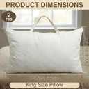 2 Pack 100% Cotton 20"x 36" Canvas Travel Pillow Storage Bag with Handles for Home Travel White Beddings Comforters Blankets Saree Linens Organizer Thick Soft Breathable Closet Organizer Bag