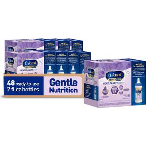 Enfamil NeuroPro Gentlease Ready-to-Feed with Smaller Proteins for Easy Digestion, Brain Supporting DHA, Prebiotic, HuMO6* Blend, Baby Formula for easing Fussiness, Crying, Gas, Spit-up in 24hrs, 2 Fl Oz, 6 Count (Pack of 8) (EXP 09/30/26)