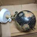 Deco 79 Marble Globe with Marble Base, 7" x 7" x 11", Black