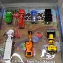 Popular Playthings Magnetic Vehicles for Toddlers 1-3, Mini Mix or Match Car Toys, Set of 7 Gift for Kids - Construction Trucks