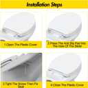 Toilet Seat Cover Elongated Durable PP Toilet Seat with Slow Close Hinges, Easy Clean White Replacement for American Standard Toilets