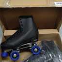 CHICAGO Skates Premium Black Quad Roller Skates for Boys and Men Beginners Classic Adjustable High-Top Design for Indoor or Outdoor Skates and Roller Derby, Womens 9 / Mens 8