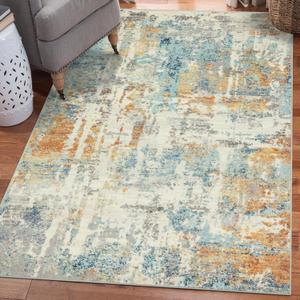 LUXE WEAVERS Kingsbury Collection 7661 Multi 8x10 Abstract Area Rug, Multicolor 
