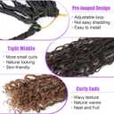 Goddess Locs Crochet Hair 24inch 9 Packs Boho Faux Locs Crochet Hair with Curly Ends Pre Looped Bohemian Locs for Women (1B/4/30
