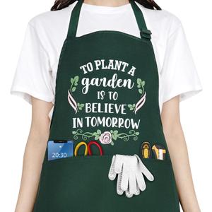 Funny Garden Aprons for Women, Gardening Gifts for Gardeners, Waterproof Kitchen Apron for Cooking Baking, Birthday Housewarming Gifts for Wife Florist Mom Sister Grandma