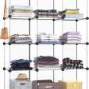Closet Organizer, 12-cube Closet Organizers and Storage, Portable Cube Storage Organizer, Closet Shelves for Kids, Closet, Bedroom, Bathroom, Office, Transparent