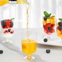 60 Pack 3 Oz Mini Dessert Cups Disposable Appetizer Cup Goblet,Pedestal Clear Plastic Wine Glasses Parfait Appetizer Cups Serving Bowls for Tasting Party, Wedding, Birthday