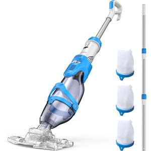OGERY Pool Vacuum for Above Ground Pool, 18.5GPM Powerful Suction, 60Mins Runtime, Telescopic Pole Cordless Pool Vacuum for Inground Pools, Rechargeable Cordless Handheld Pool Vacuum for Spas/Hot Tubs