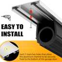 Jin&Bao Garage Door Bottom Seal with Pre-drilled Aluminum Track Retainer Base Kit, Heavy Duty U+O Ring Combination Weather Stripping Seals (8FT)