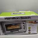 Hamilton Beach Air Fryer Toaster Oven Combo with Large Capacity, Fits 6 Slices or 12 Pizza, 4 Cooking Functions for Convection, Bake, Broil, Roll-Top Door, Easy Reach Sure-Crisp, Stainless Steel