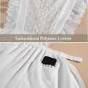 Nuoqi Prairie Dress Women Adult Pioneer Dress Long Colonial Costume with Bonnet Apron (M)