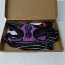 PHOEPET No Pull Dog Harness Medium Reflective Front Clip Vest with Handle,Adjustable 2 Metal Rings 3 Buckles,[Easy to Put on & Take Off](M, Purple)