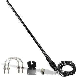 Retevis GMRS Mobile Antenna, Heavy Duty Fiberglass GMRS Antenna, 6.5dB 462-467MHz, Spring Base with 16ft RG-58U Coaxial Cable, Compatible with Midland Radio Retevis RT97 RA86(1Pack)