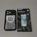 Compatible with iPhone 15 Pro 5G Waterproof Case 6.1 Inch, IP68 Protective with Magsafe, Camera/Lenses/Screen Protector, with Lanyard, Rugged Full Body Shockproof Cover Fundas Black-Clear