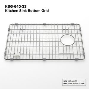 Kraus KBG-640-33 Stainless Steel Kitchen Sink Grid (29-3/8" x 15-7/8"), Constructed from durable, heavy-duty T304 stainless steel