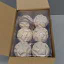 Syhood 24 Pcs Neutral Textured Christmas Ball Ornaments 2.4 Inch Vintage Boho Sage Green Ivory Nude Mauve Xmas Bulbs Rustic Distressed Xmas Baubles Antique Farmhouse Modern Christmas Decor for Tree