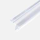 Shower Door Side Seal Strip,118 Inch F-Type Frameless Shower Door Seal, F-Type Shower Door Sweep for 1/4"(6mm) Thick Glass