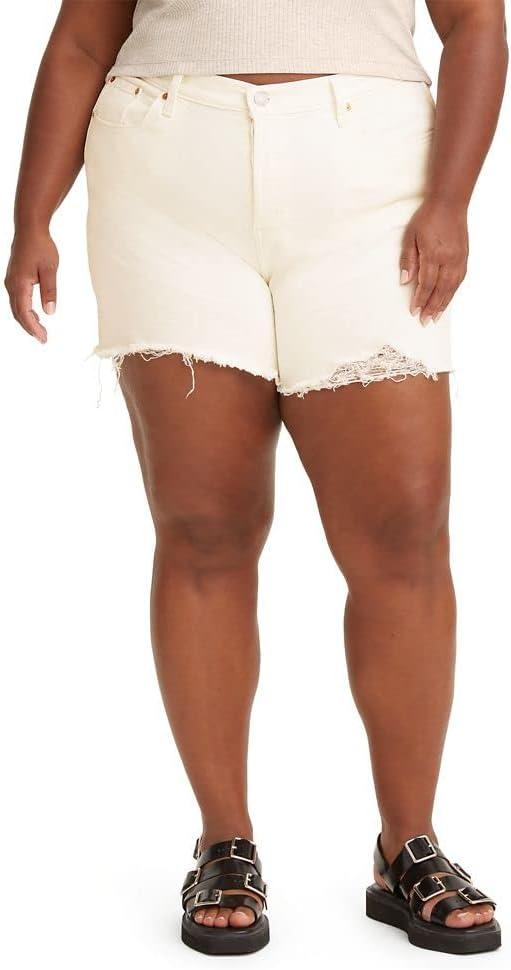 Levi's Women's Plus-Size 501 Original Shorts, Whiteboard-White, 20W
