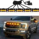 LED Grill Light Only for 2021 2022 2023 F150 XL XLT OEM Grille with Original LED Headlights,Yellow Raptor Lights